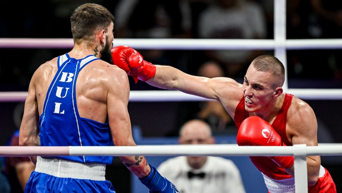 Zdjęcie dwukrotnego uczestnika igrzysk olimpijskich - knurowianina Damiana Durkacza który będzie rywalizował w Polskiej Lidze Boksu w barwach Concordii Knurów (fot. Getty Images)